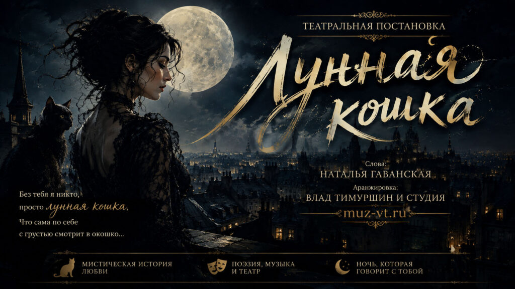 Лунная кошка Слова Наталья Гаванская Аранжировка Влад Тимуршин и студия muz-vt.ru