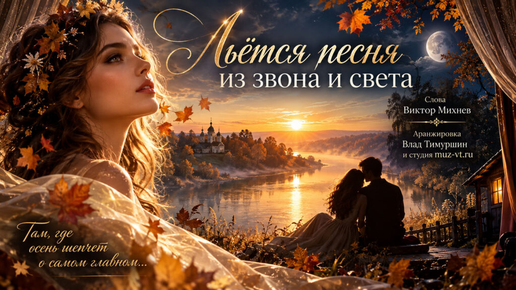 Льётся песня из звона и света Слова Виктор Михнев Аранжировка Влад Тимуршин и студия muz-vt.ru